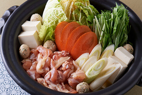 水炊きを煮込んでいる